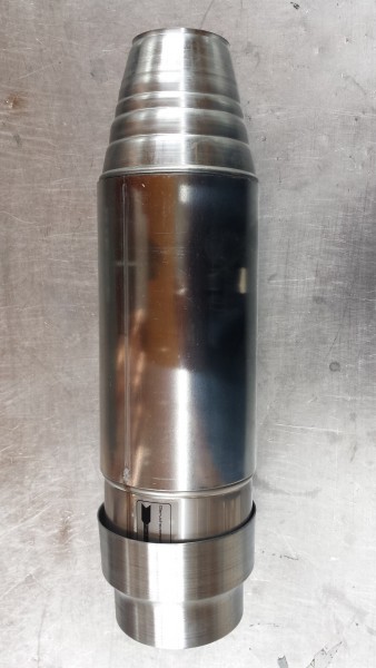 Geruchsverschluss Spezialkonstruktion auf DN 87, 80, 76mm in Titanzink
