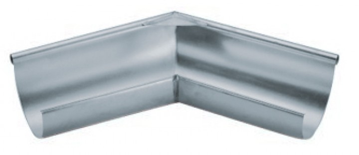 Rinnenwinkel / Außen / Halbrund / 45 Grad aus Titanzink | Rinnenwinkel