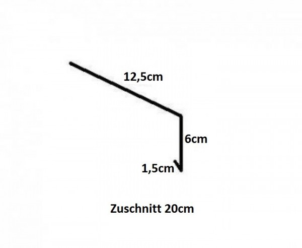 Einhangblech / Traufblech / aus Kupfer / 2m lang